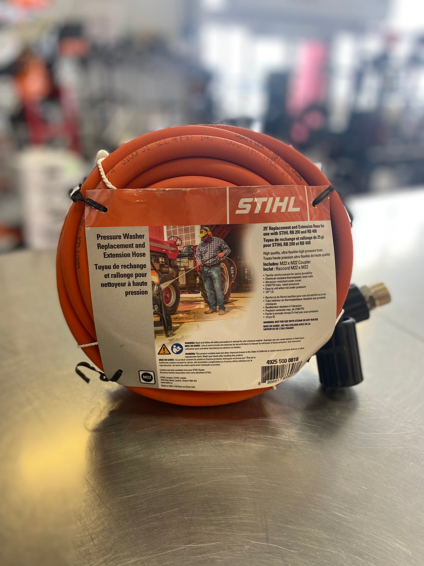 25' HIGH PRESSURE REPLACEMENT HOSE AND EXTENSION