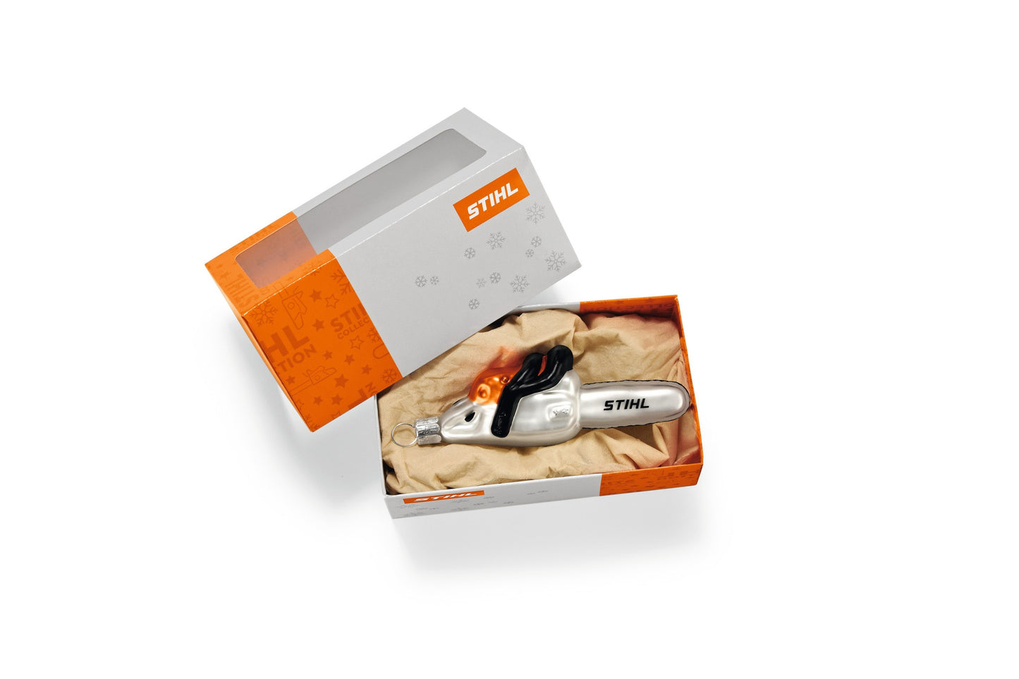 ORNEMENT POUR SAPIN EN FORME DE SCIE À CHAINE