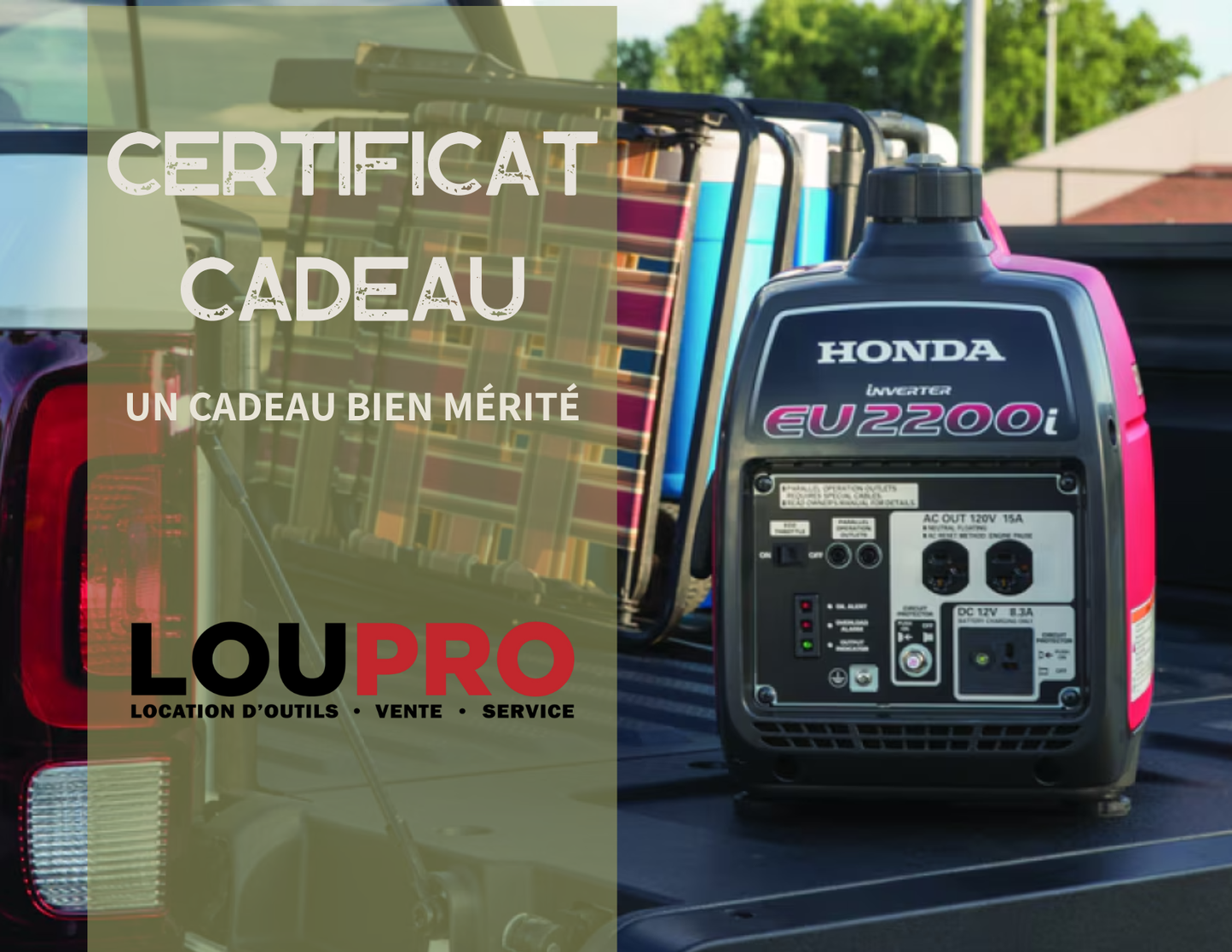 Certificat Cadeau Lou-Pro