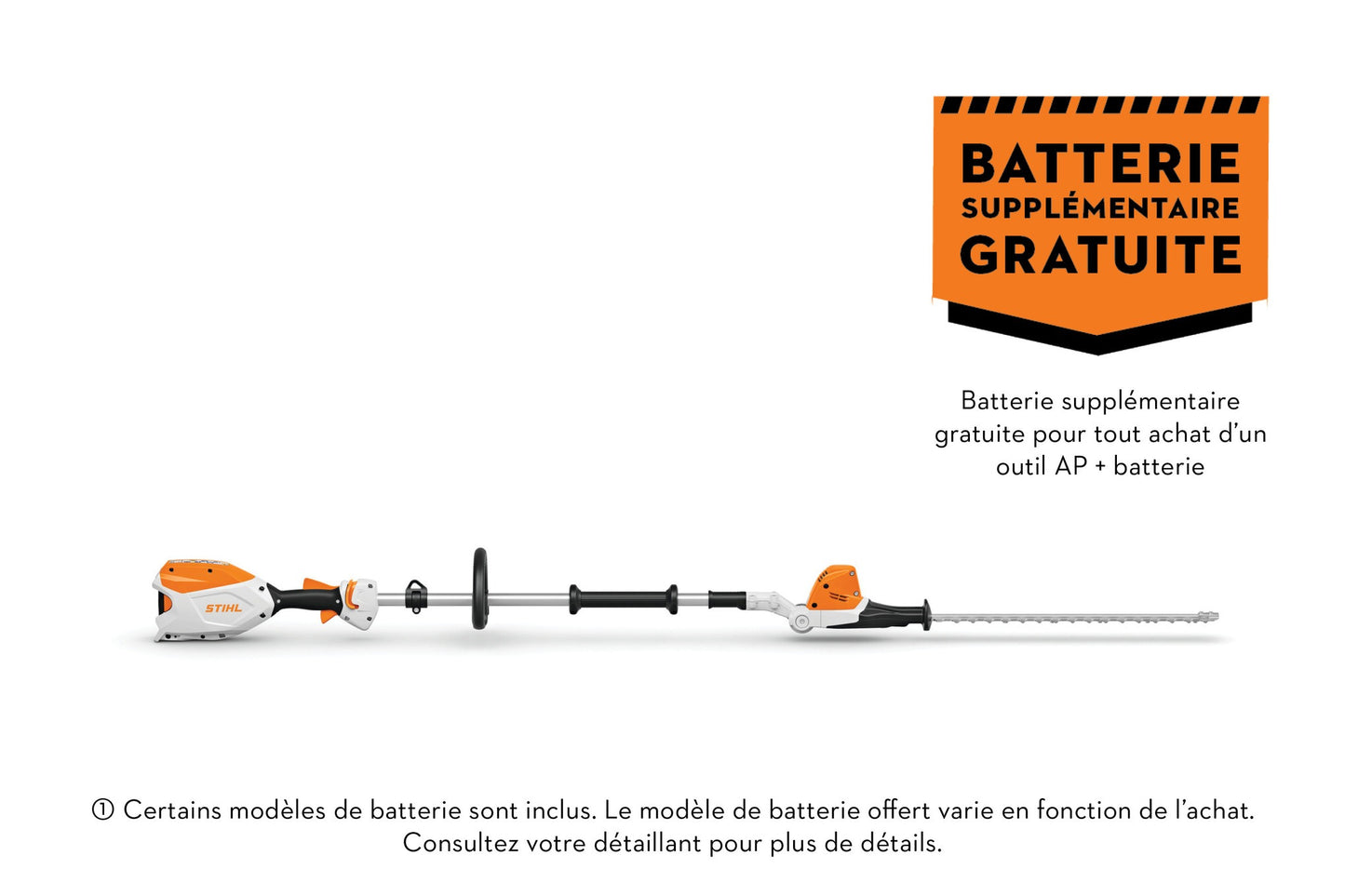 PROFESSIONAL BATTERY-POWERED LONG-REACH HEDGE TRIMMER HLA 66 (Unit only)