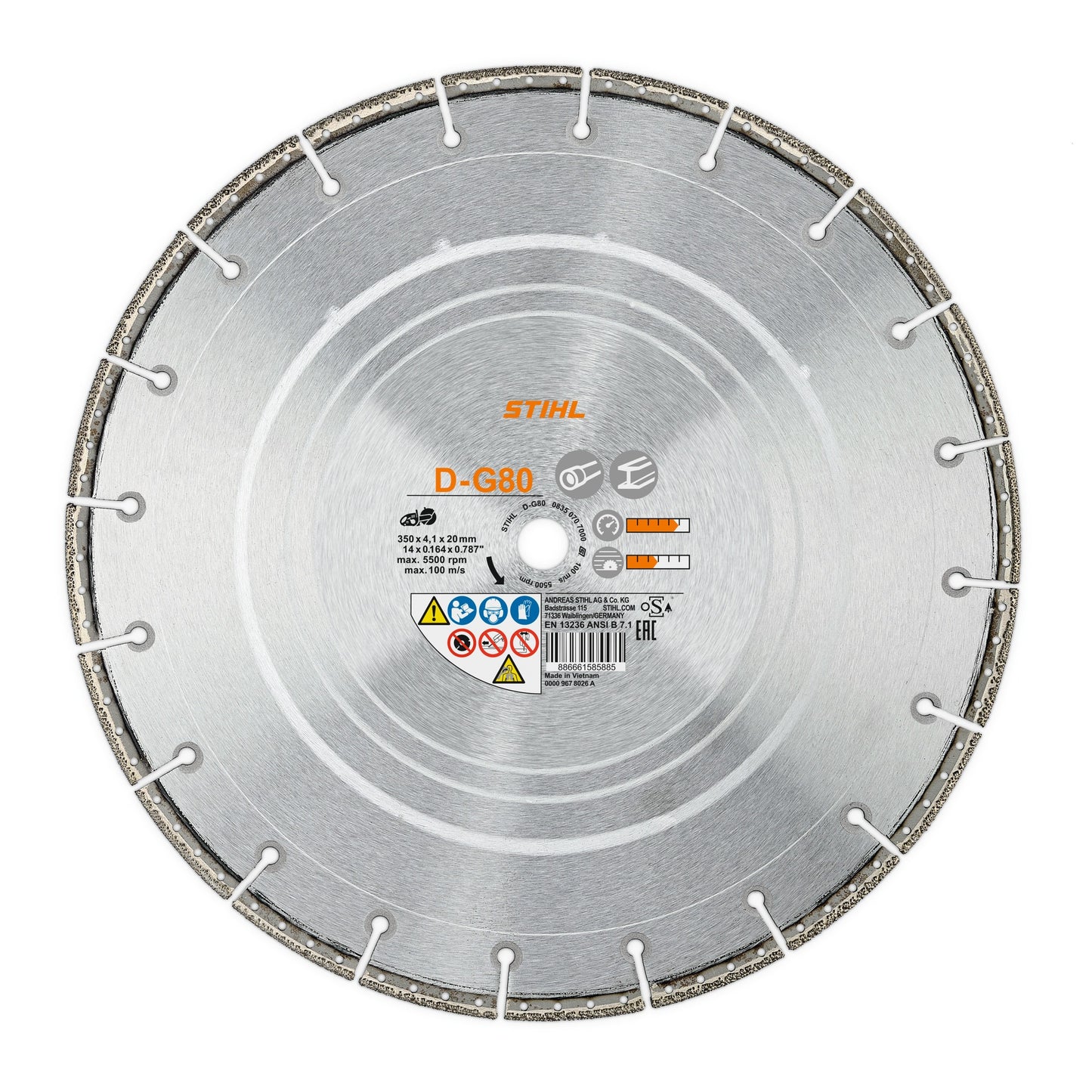 14" DIAMOND-CUT GRANITE PRO BLADE