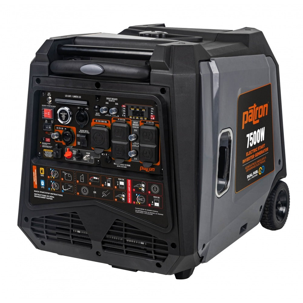 Génératrice inverter bi-carburant 7500W PATRON